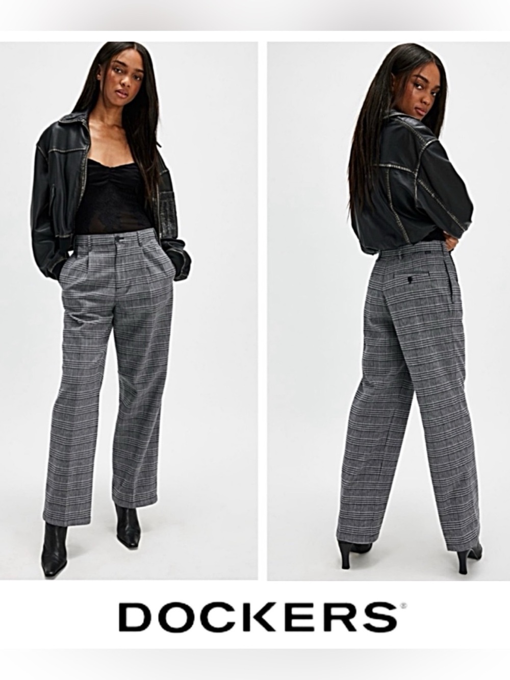 🚩NwTs-$90 DOCKERS Original Trousers High Rise size 29 Pleats Pants Closet Staple